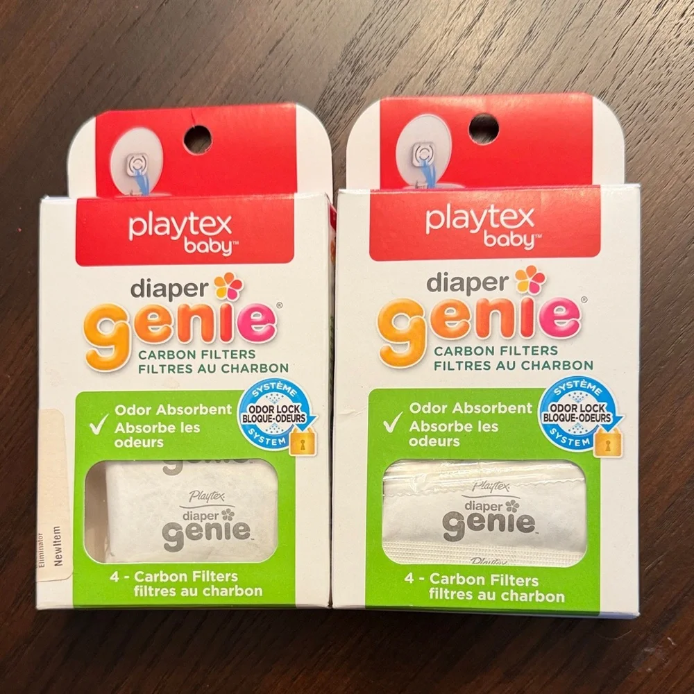 Diaper Genie Refill + 2 4-packs Carbon Odor Filters Bundle